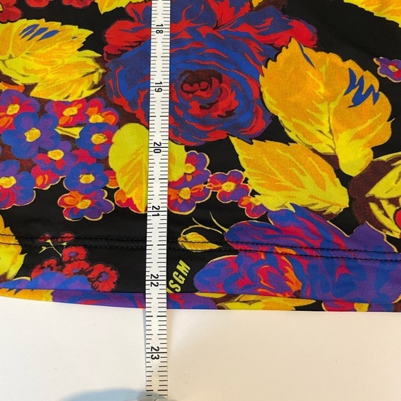 $245 MSGM Tie Neck Pussybow Blouse stretch floral long sleeve 38 Small - Picture 10 of 12